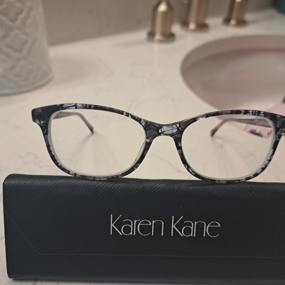Karen Kane Gray Rectangular Glasses - image 2